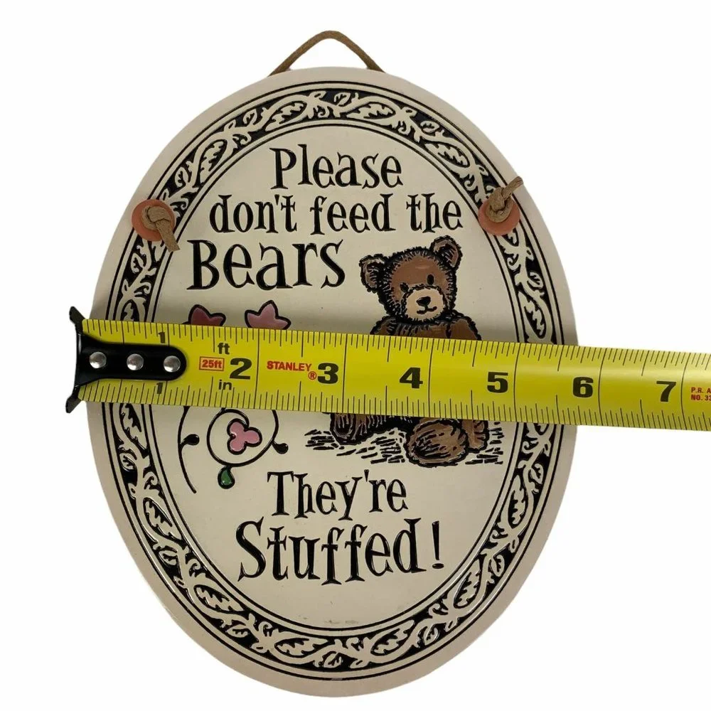 Spooner Creek Designs Please Don't Feed the Bears Wall Plaque Michael Macone USA